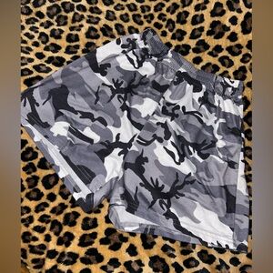 Gray Camouflage Shorts